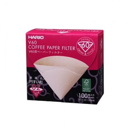 100 filtres Naturels pour Dripper (1/4 tasses)- HARIO