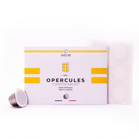 102 Opercules compostables - Packaging - Caps Me - Plaine d'Arômes