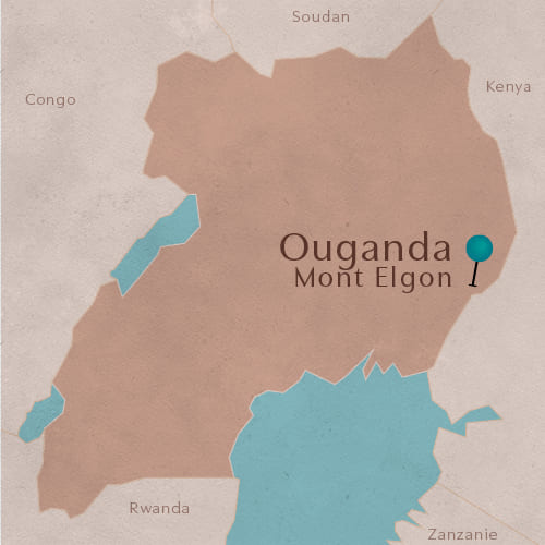 Carte du Ouganda,Mont Elgon - Plaine d'Arômes