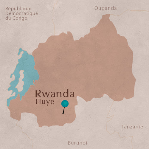 Kigoma, région des monts Huye du Rwanda
