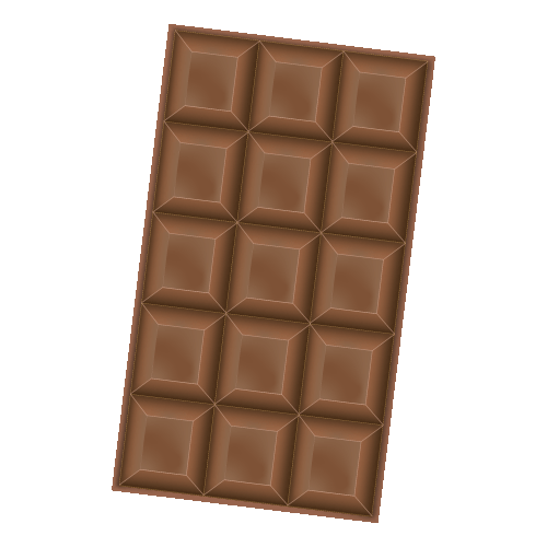 Illustration d'une tablette de chocolat au lait - Plaine d'Arômes