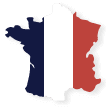 Pictogramme de la France aux couleurs du drapeau